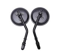 Riloer 1 Paire Noir Rond rétroviseur de Moto rétroviseur latéral pour har-Ley d-avid-Son