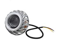 Riloer 10W LED Angel Eyes Phare Universel pour Moto Moto Véhicule Tout-Terrain Scooter, DRL Conduite Spot Light Antibrouillard