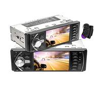 Riloer 1DIN voiture bluetooth mains libres USB SD avec écran LCD 4.1 pouces Lecteur MP5 multimédia WiFi, avec 2 télécommandes, radio FM, carte de supportTF