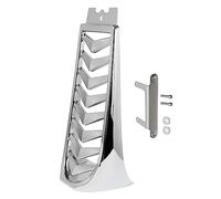 Riloer 1x Couvercle de radiateur avant de moto compatible avec Harley Softail Street Bob Breakout Fat Bob 2018-2021, carénage de menton de radiateur avant inférieur spoiler FR-AMe, chrome