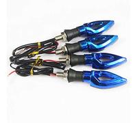 Riloer 2 paires de clignotants universels DRL et feux de freinage pour moto 12 V 0,2 W, clignotants diurnes, bleu