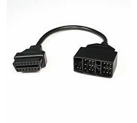 Riloer 22 Broches OBD1 à 16 Broches OBD2 câble Adaptateur convertisseur Compatible avec Toyota Scanner de Diagnostic Noir avec Deux connecteurs