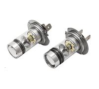 Riloer 2pcs 12V 100W H7 LED Ampoules antibrouillard de voiture au xénon, éclairage blanc universel à haute luminosité pour voiture DRL Remplacement des feux de jour