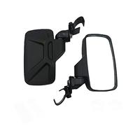 Riloer 2pcs rétroviseurs de moto, rétroviseurs latéraux en PP UTV avec support, lentille surdimensionnée de remplacement des rétroviseurs transparents, P-olaris R-anger