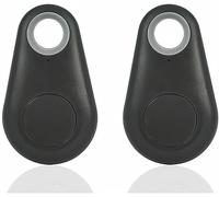 Riloer 2X Mini Smart Bluetooth 4.0 GPS Tracker Finder, adapté à l'alarme de localisation d'animaux de Compagnie de clé de bébé de Voiture, Noir