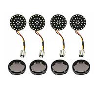 Riloer 4pcs 12V Moto 2" 1157 LED Clignotants Ampoules Compatible avec Harley-Davidson Softail Dyna Sportster Touring Tri Glide, Jaune/Blanc/Rouge