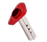 Riloer 56 mm DB Killer, Chicane Échappement Moto Pot d'échappement moto silencieux d'échappement en acier inoxydable universel (Rouge)