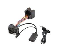 Riloer Adaptateur de câble auxiliaire Bluetooth avec microphone, adaptateur de câble auxiliaire 12 broches avec grand connecteur et microphone
