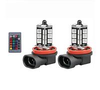 Riloer Ampoule antibrouillard H8 LED RGB, ampoule antibrouillard H8 LED RGB avec télécommande