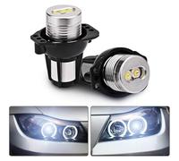 Riloer Angel Eyes Light Ampoules LED pour voiture Halo Ring Marker, phares Halo blancs au xénon 6000 K, 2 feux antibrouillard ronds Angel Eyes compatible avec BMW Série 3, 63117161444 63112179077