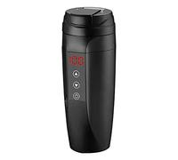 Riloer Bouilloire électrique de voyage 12 V/24 V, 450 ml, thermos de voyage pour voiture, camion, SUV, acier inoxydable, résistant à la chaleur et à la rouille, noir