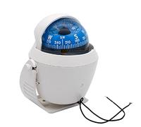 Riloer Boussole de mer en ABS pivotante avec support et indicateurs LED, universelle pour bateau, caravane, véhicule de plaisance, bateau