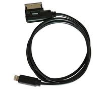 Riloer Cable adaptador de cargador de audio para automóvil 2 en 1 para teléfono a cable auxiliar AMI MMI con calidad de sonido sin pérdidas, compatible con Audi con sistemas AMI/MMI 3G y 3G+