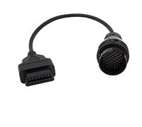 Riloer Câble adaptateur de Diagnostic de défaut de voiture 38 broches à 16 broches OBD OBD2 OBDII Compatible avec Mercedes-Benz les véhicules équipés d’un port de diagnostic 38 broches