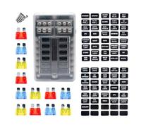 Riloer Car Blade Fuse Holder Box, Kit de remplacement de fusibles à lame de voiture, porte-fusible de voiture, porte-fusible en ligne pour voiture, bateau, SUV, camping-car