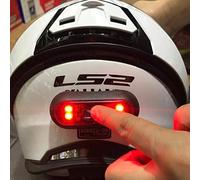 Riloer Casque de Moto Veilleuse Bande de Cyclisme Signal de sécurité Voyant d'avertissement Universel Casque de Moto Feu arrière