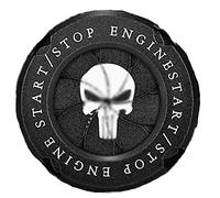 Riloer Couvercle de bouton de démarrage poussoir, Couvercle de bouton de démarrage rotatif pour voiture, Couvercle de décoration pour bouton de démarrage/arrêt poussoir, Convient aux voitures et motos