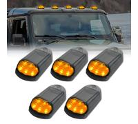 Riloer Éclairage LED solaire de cabine, éclairage de toit à capteur de vibrations, éclairage de gabarit de cabine, éclairage solaire sans fil à LED pour cabine (lumière ambrée)