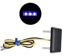 Riloer Feu arrière de plaque d'immatriculation de motocyclette, lumière de plaque d'immatriculation LED pour moto, bleu