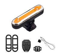 Riloer Feu arrière de vélo, rechargeable par USB, télécommande sans fil, clignotant, clignotant, haute luminosité, clignotant, feu arrière