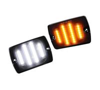 Riloer Feux de gabarit à LED pour clignotants latéraux 12 V, lampe de signalisation avant, 2 pièces, compatible avec Jeep Wrangler YJ avec prises 3157 et 1157 1987-1995 56001378
