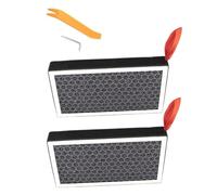 Riloer Filtre à air d'habitacle, filtre à pollen à charbon actif, filtre à air d'habitacle de voiture, filtre d'entrée de climatisation compatible avec Tesla Model 3/Model Y 2016-2023, bordure blanche