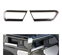 Riloer Housse de poignée de porte de voiture, housse de protection intérieure de poignée de porte intérieure de voiture, compatible avec Land Rover Defender 90 2020-2024, grain de fibre de carbone