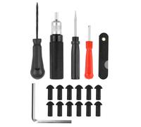 Riloer Kit de réparation de pneus de moto de voiture, Kit de réparation de crevaison de pneu Tubeless de plugger de poche de moto, Kit de réparation champignon prise sonde buse, 7 pièces/ensemble