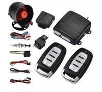 Riloer Kit de système d'entrée sans clé avec 2 télécommandes, kit de verrouillage centralisé du véhicule pour verrouiller et déverrouiller à distance la fenêtre électrique de la voiture, CSD100-T208