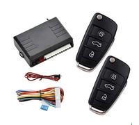 Riloer Kit de système d'entrée sans clé avec 2 télécommandes, kit de verrouillage centralisé du véhicule pour verrouiller et déverrouiller à distance la fenêtre électrique de la voiture, CSD405-T321