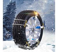 Riloer Lot de 10 chaînes à neige réglables pour voiture, hiver, neige