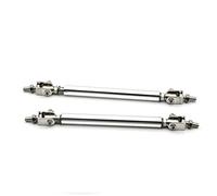 Riloer Lot de 2 barres de support universelles réglables pour pare-chocs avant/arrière, Tringle fixe télescopique, 100mm - Argent