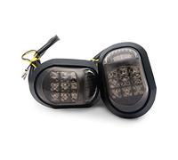 Riloer Lot de 2 clignotants étanches pour moto 12 V Ambre 9 LED