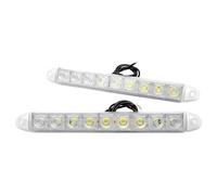 Riloer Lot de 2 feux de circulation diurne 9LED haute puissance, feux de route universels brouillard lumière de bande de voiture blanche à DRL conduisant des feux de jour antibrouillard