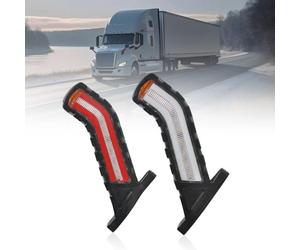 Riloer Lot de 2 feux de gabarit LED pour remorque, feux latéraux, feux de gabarit pour remorque, adaptés aux camionnettes, fourgonnettes et remorques 12 V-24 V, étanches