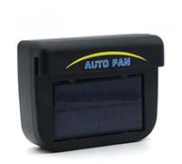 Riloer Mini climatiseur à énergie solaire, ventilateur d'extraction, ventilateur solaire de voiture portable 1W pour automobiles, rafraîchisseur d'air et refroidisseur - Noir