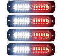 Riloer Mini feux stroboscopiques latéraux 12V-24V, feu de signalisation étanche, compatible avec camions et voitures, lumière rouge et blanche