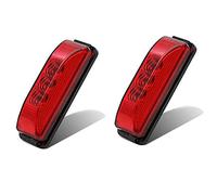 Riloer Paire de feux indicateurs de position latéraux 12V 3 LED, pour remorque de camion, étanche rouge