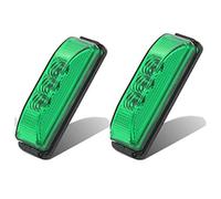 Riloer Paire de feux indicateurs de position latéraux 12V 3 LED, pour remorque de camion, étanche Vert