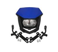 Riloer Phare de moto ABS 12 V 35 W compatible avec Yamaha YZ XT WR TTR 125 230 250 450, masque de carénage, feu de circulation diurne, clignotant, lampe de rechange avec accessoires