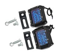Riloer Projecteur de travail LED 4 pouces feux tout-terrain 10-32V CC 30W compatible avec voitures, camions, camping-cars, remorques, VTT, SUV, motos, bus et bateaux, couvercle bleu (lumière bleue)