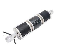 Riloer Système de Son Audio Bluetooth pour Moto 12V, kit de Haut-parleurs Audio Radio stéréo MP3 étanche pour Moto avec Pince de Montage, Argent