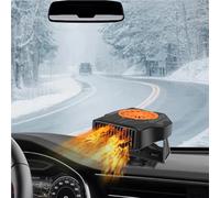 Riloer Ventilateur de chauffage de voiture portable 12V 200W 10A, désembueur de pare-brise, Dégivreurs pour pare-brise auto, vent chaud et froid, avec allume-cigare