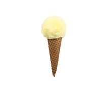 RiloStore Lot de 1 cornet de glace jaune - 22 cm - XL - Décoration de plage - Décoration de vitrine, boule de glace dans un sac o607 - Décoration d'été - Magasin de glace