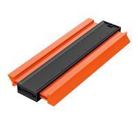 Riloventa Couleur Orange Jauge de Contours, Copieur de Contour, Gabarit de Decoupe Avec Graduations, Module de Traçage, Measuring and Cutting Tool, Jauge de Menuiserie pour Les Mesures de Coupe