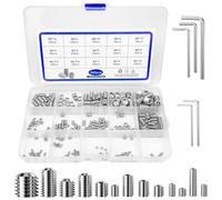 Riloventa Vis M3 304 Stainless Steel, M2 M4 M6 à Tête Hexagonale Poignée de Porte, 300 Pièces Allen Sans a Tete pour Fixation Clenche de Porte, Hexagonals Vis-Pointeau Poignées