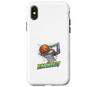 Rim Impact Basketball Dunk Power Court Action Design Coque pour iPhone X/XS