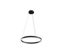 Rim Plafonnier suspendu à anneau noir à DEL intégré de jante moderne