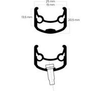 Ryde Jante Andra 30 28" (622 x 19C) aluminium 36 trous 14G fond noir