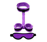 Rimba 7012 Set à Bondage Velcro en Noir/Violet 3 Pièces
